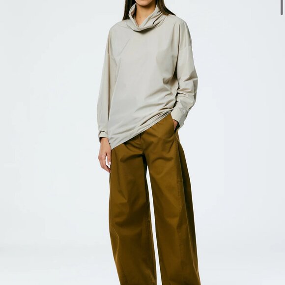 Tibi Italian Sporty Nylon Cowl Neck Top - Picture 3 of 8